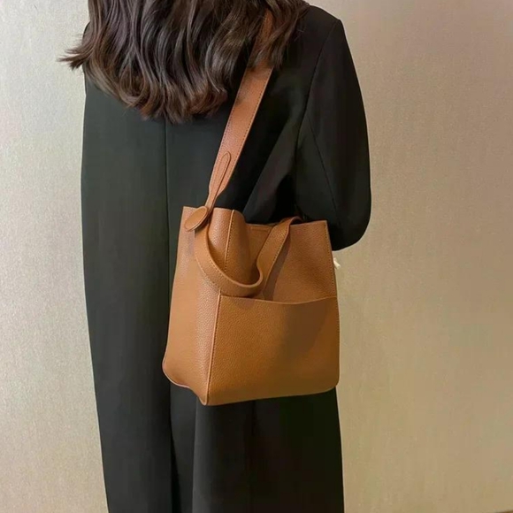 Brand New Women Faux Leather Bucket Shoulder Messager Handbag - Picture 2 of 9